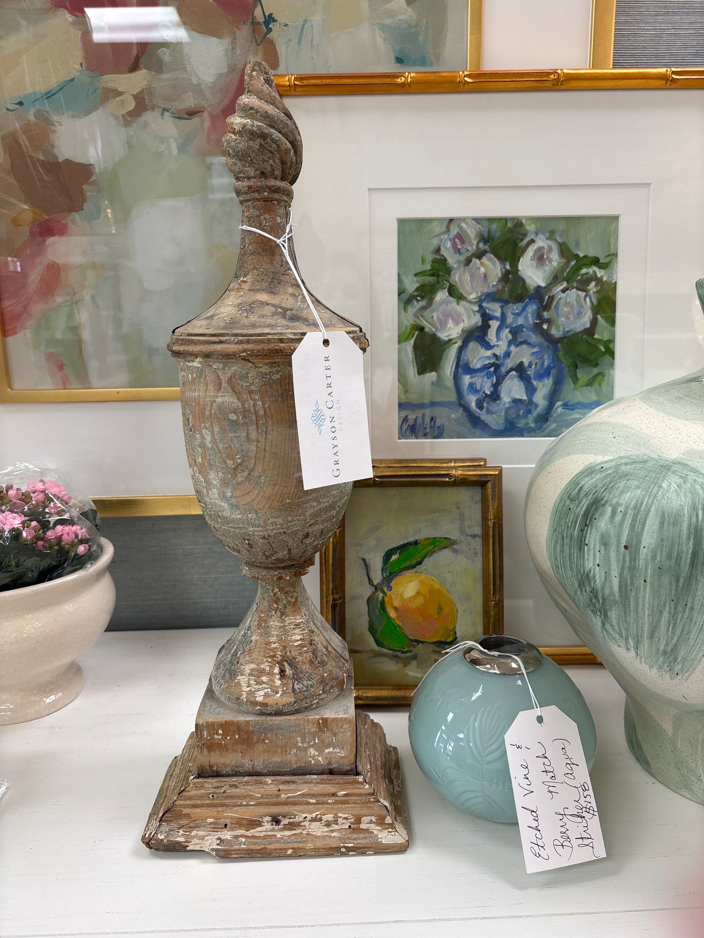 Wall Hanging Wood Finial