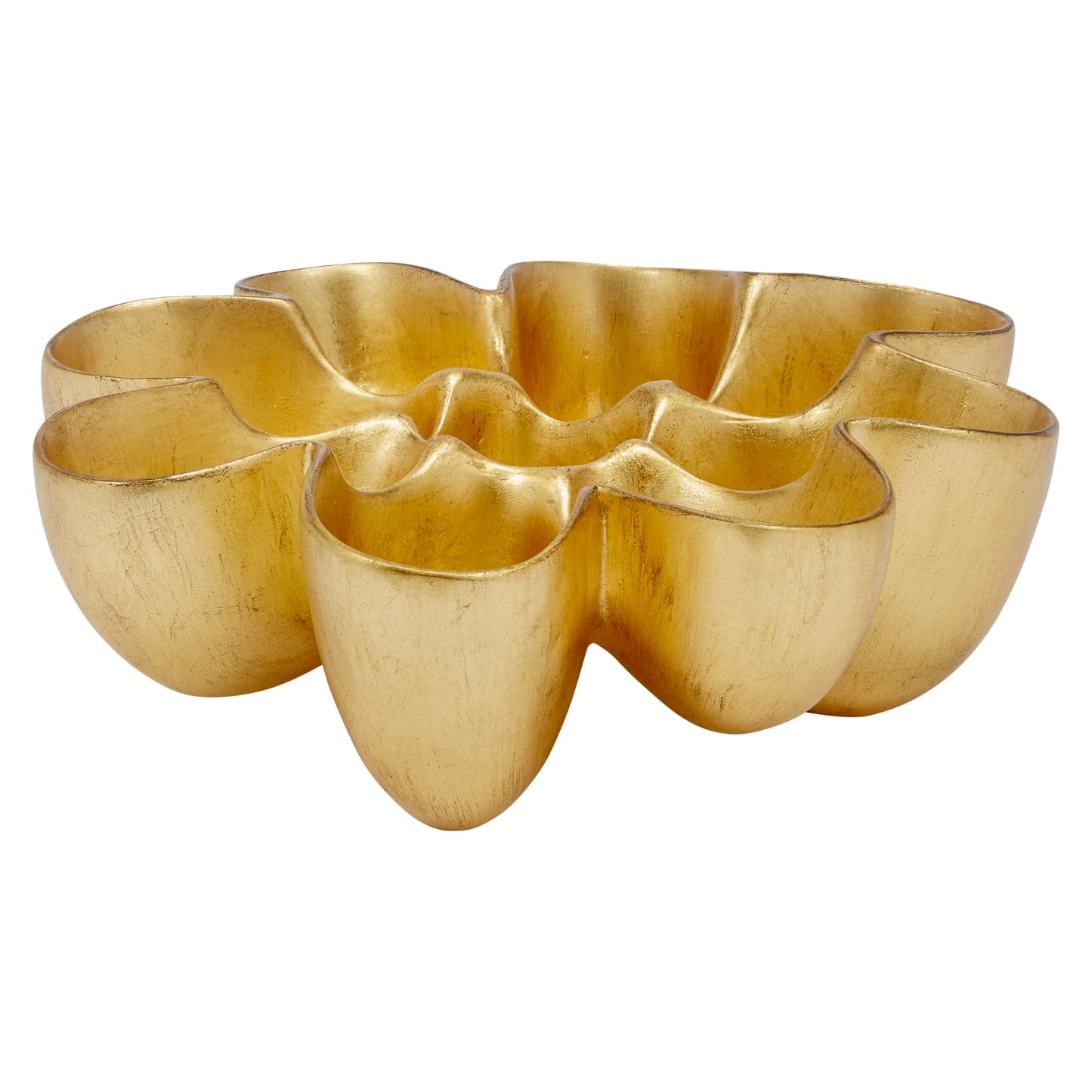 GOLD LEAF FINISHED FULLER DECORATIVE BOWL