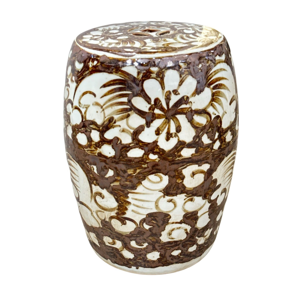 Rustic Brown Garden Stool