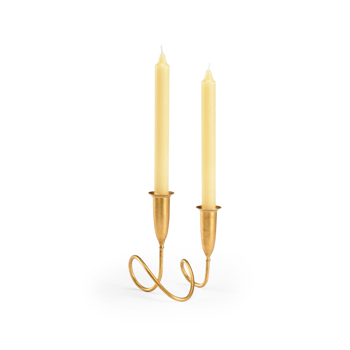 Metal trumpet shaped candleholder