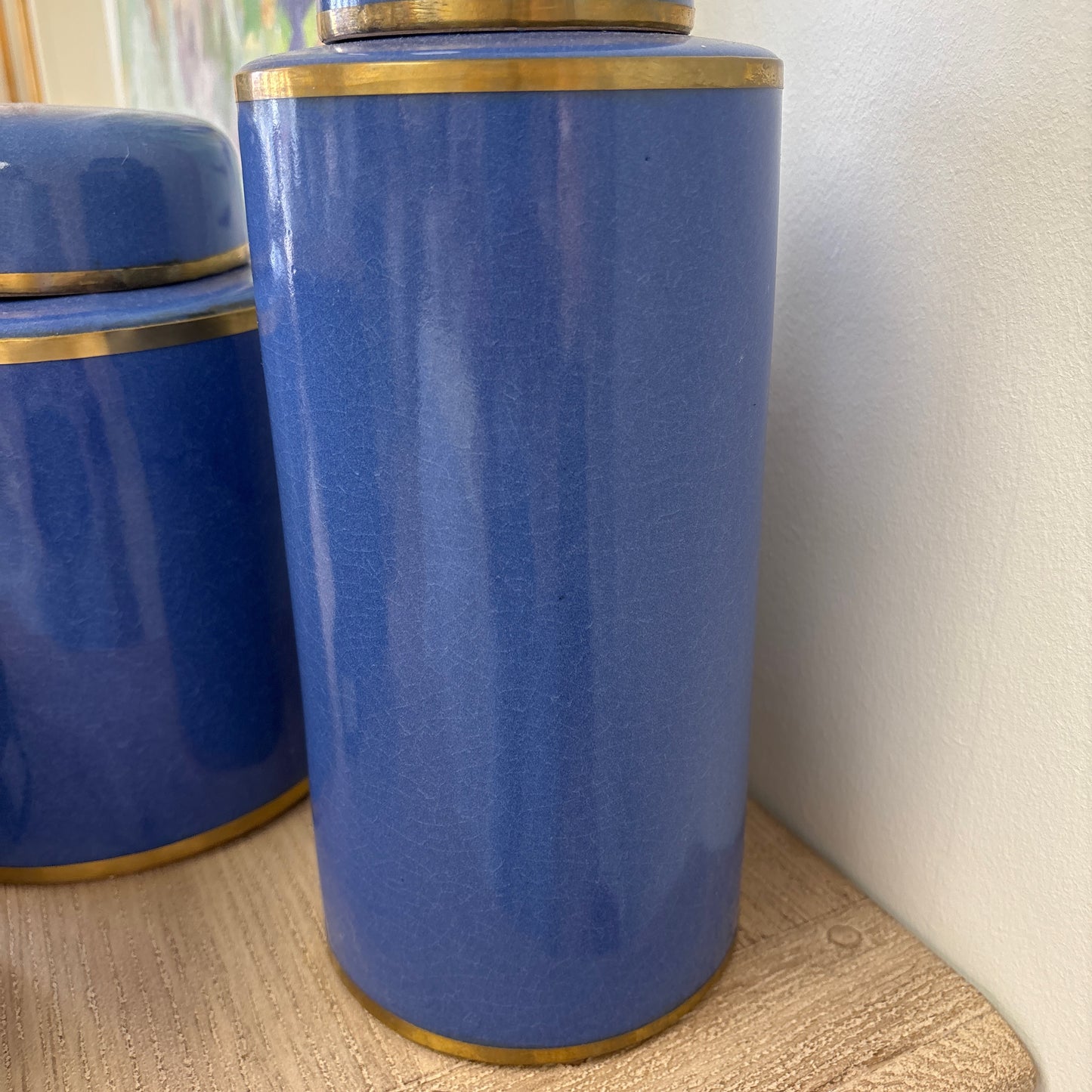 Blue tea canister(medium)