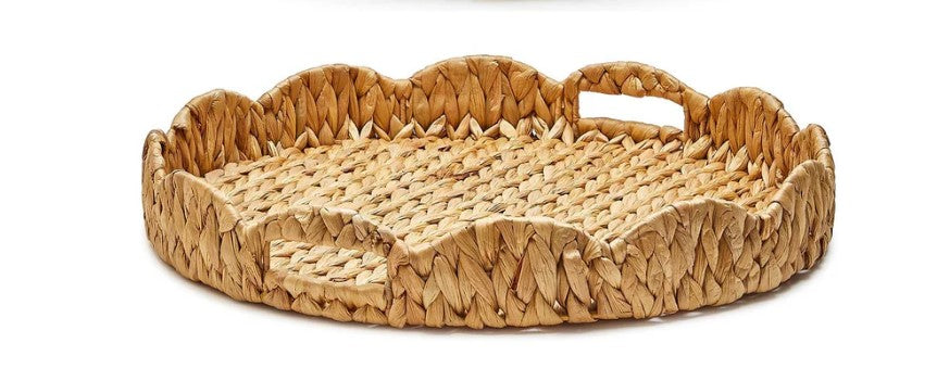 Scalloped Edge Round Tray (Large)