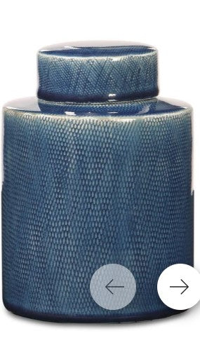Sapphire Blue Ceramic Container (small)