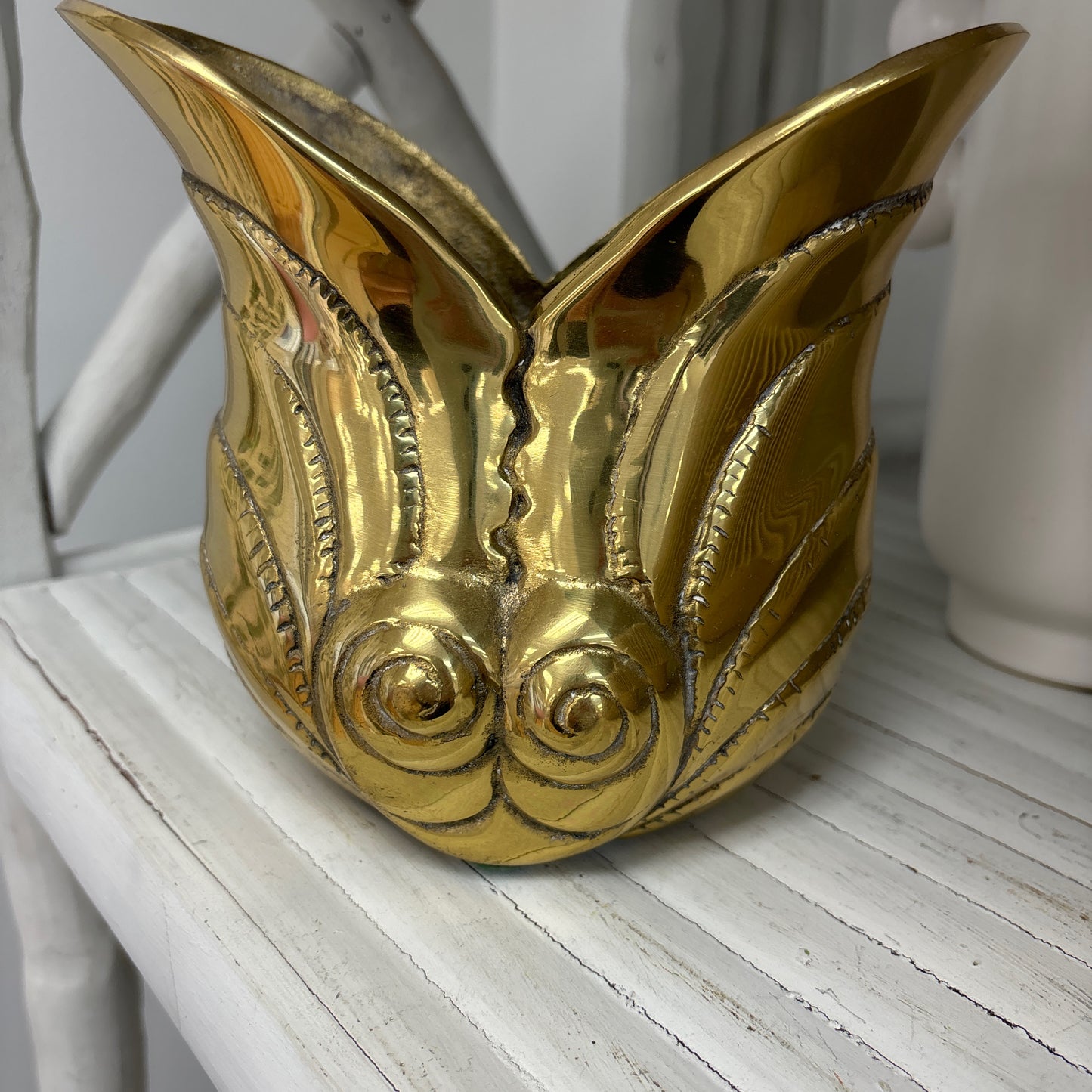 Vintage brass vase