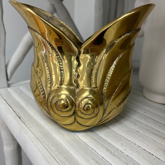 Vintage brass vase