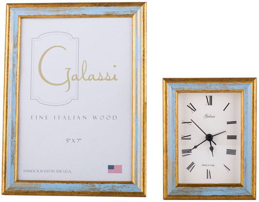 Blue/Gold Florentine Frame (4x6)