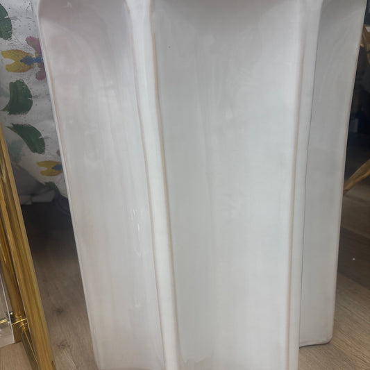 White garden stool