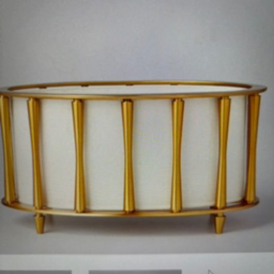 White/Brass Cachepot
