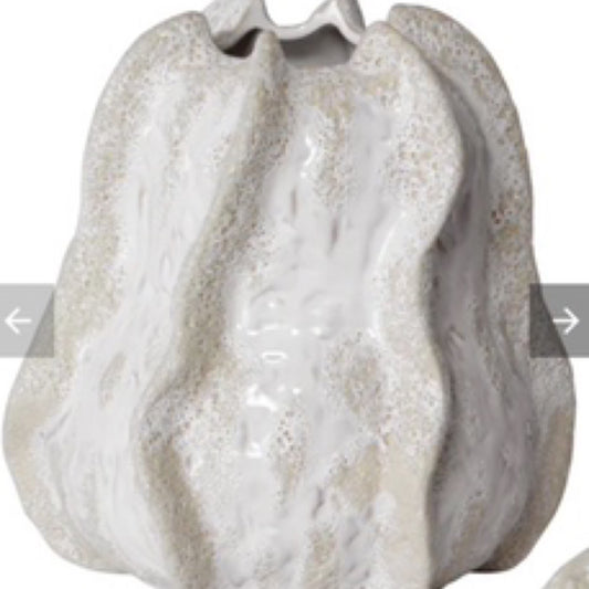 Urchin Textured Ivory Vase