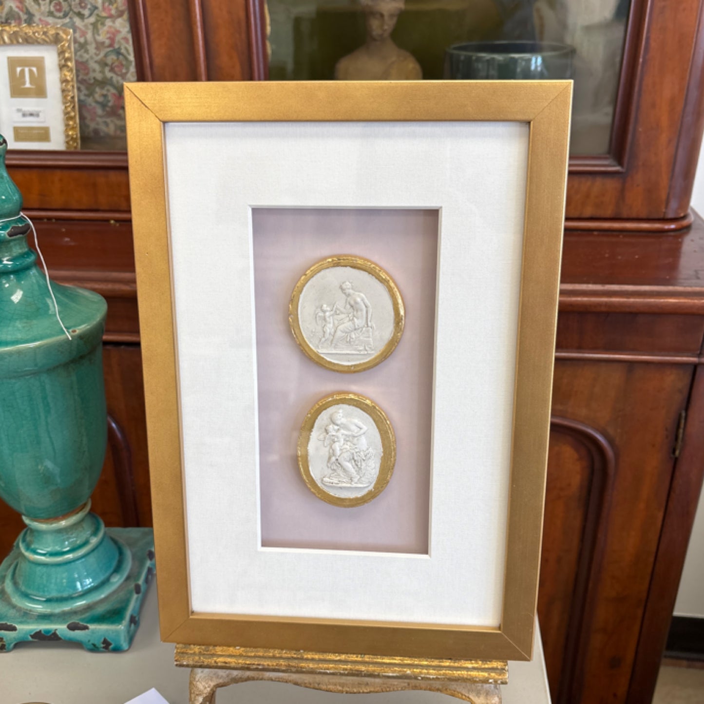 Framed intaglio (pink)