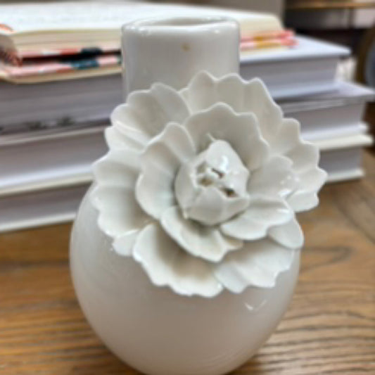 White Flower Bud Vase