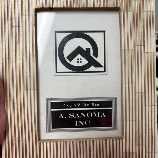 Gold and bone inlay frame