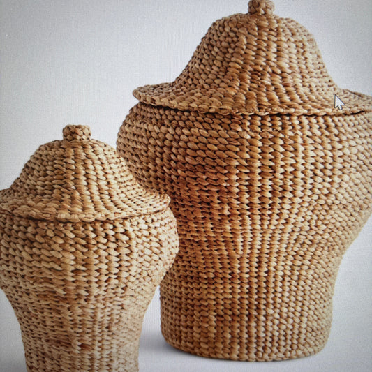 Water Hyacinth Ginger Jars (set of 2)