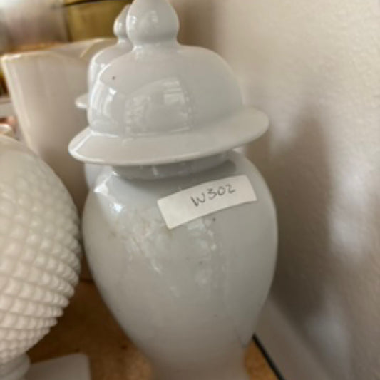 White 9” jar