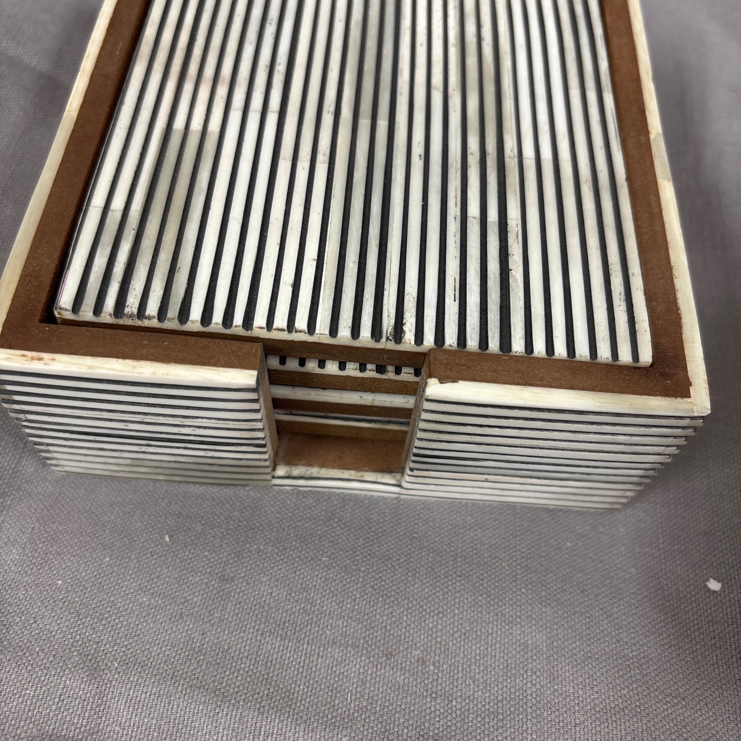 Black and white bone coasters