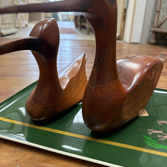Signed wood carved shorebird