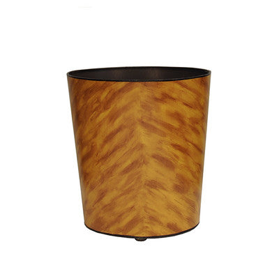 Worlds Away Tortoise Shell Oval Wastebasket