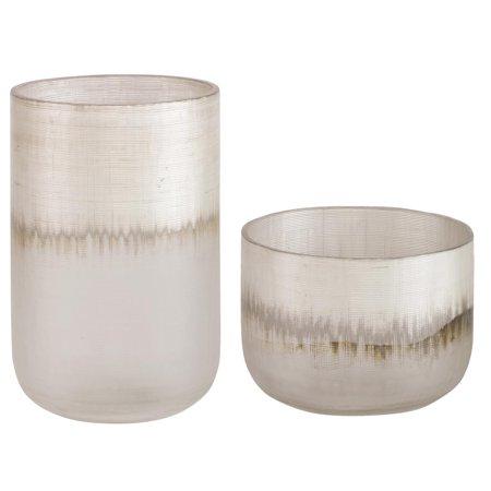 Uttermost Frost Silver Drip Glass Vases