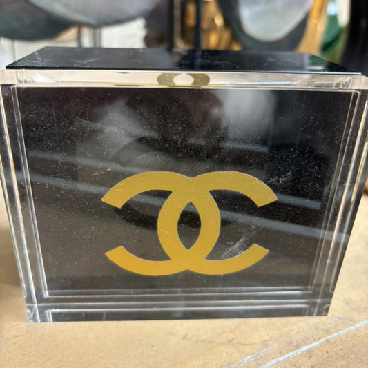 Acrylic and black Chanel inspired jewelry box