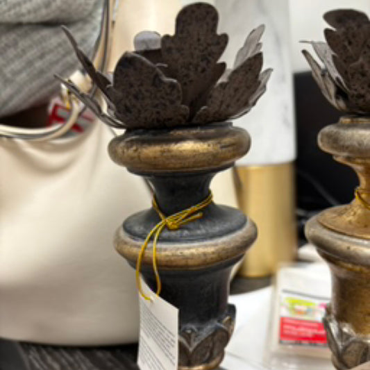 Aidan Gray Black ornate candle holder