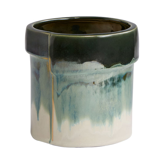 Folded Cachepot Designed by Seth Vaughn | Cascade Sage – Medium