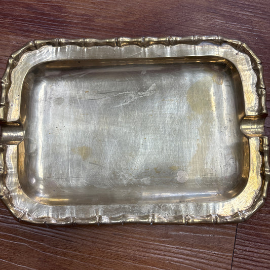 Brass bamboo soap dish