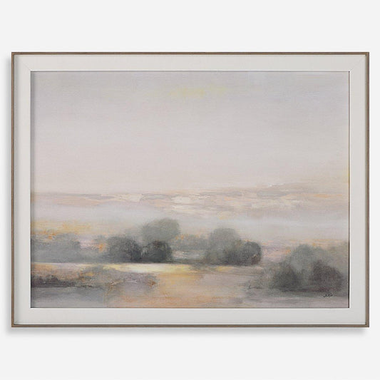 32349 Atmospheric Neutral Landscape Framed Print