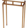 Tait Gold End Table with White Marble Top