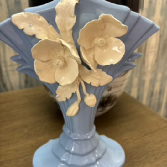 Blue & White Floral Vase