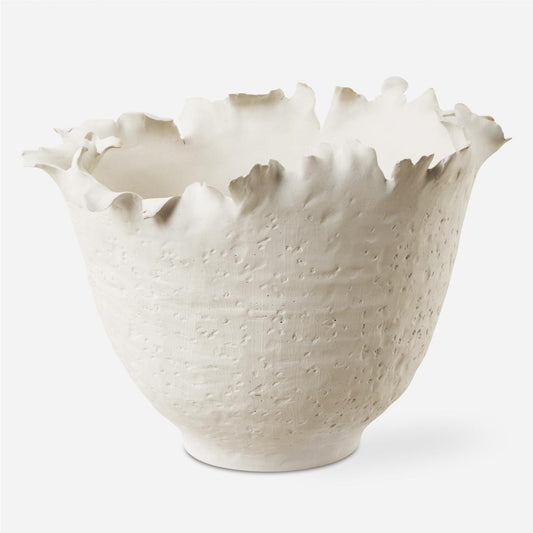 18155 Blossom Tall Bowl, Off-White