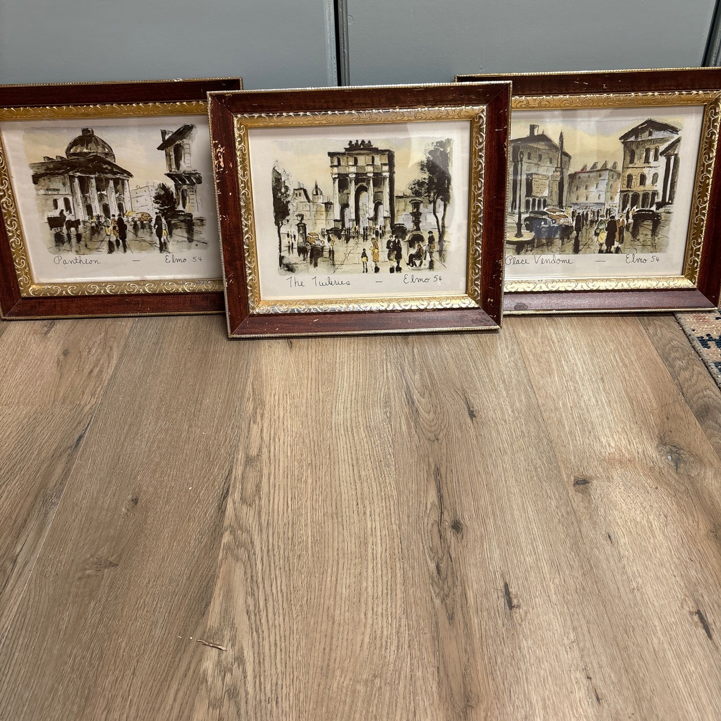 Set of (3) Vintage French Scenes