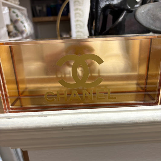 Gold/acrylic Chanel Inspired Box