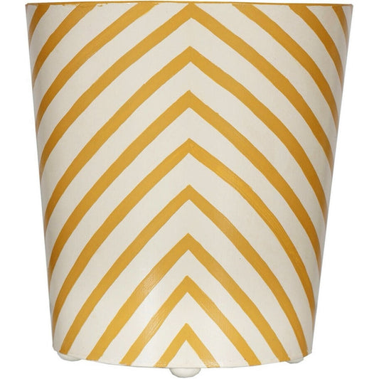 Worlds Away Oval Zebra Wastebasket