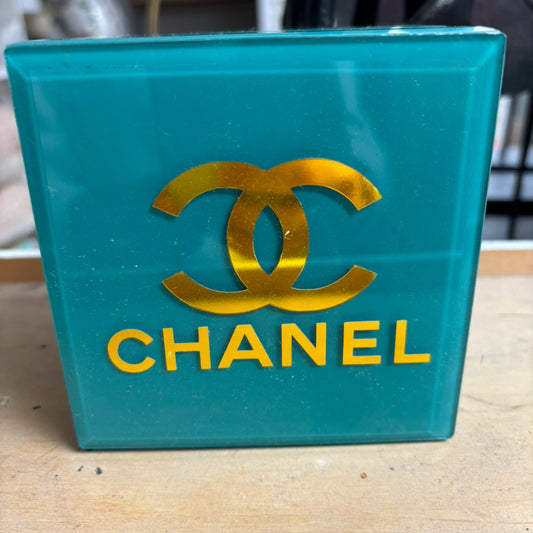 Turquoise Chanel Inspired Jewelry Box