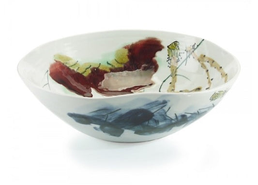 Swirl Bowl Oxblood Lotus Large