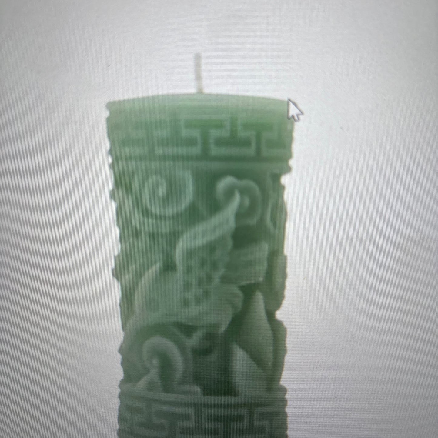Jade Greek key candle