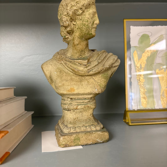 Weathered male bust