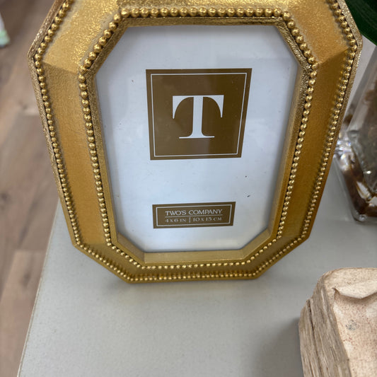 Gold beaded frame