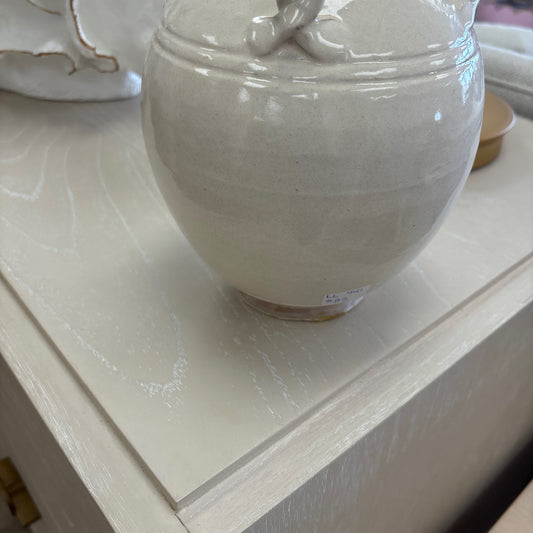 Small bisque glazed pottery