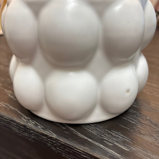 White bubble votive holder