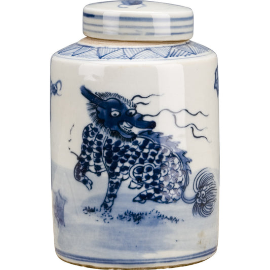 Blue and White Tea Jar