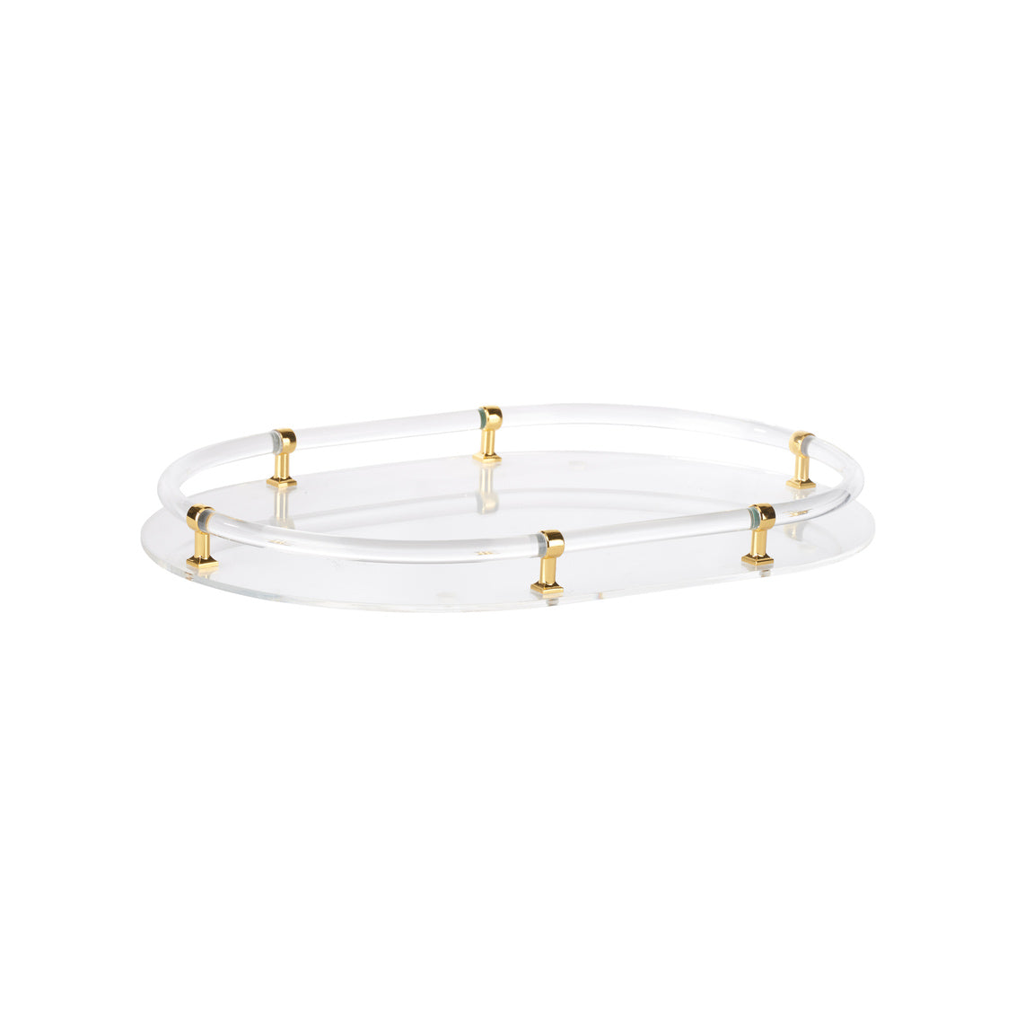 Acrylic Oval Tray - Gold