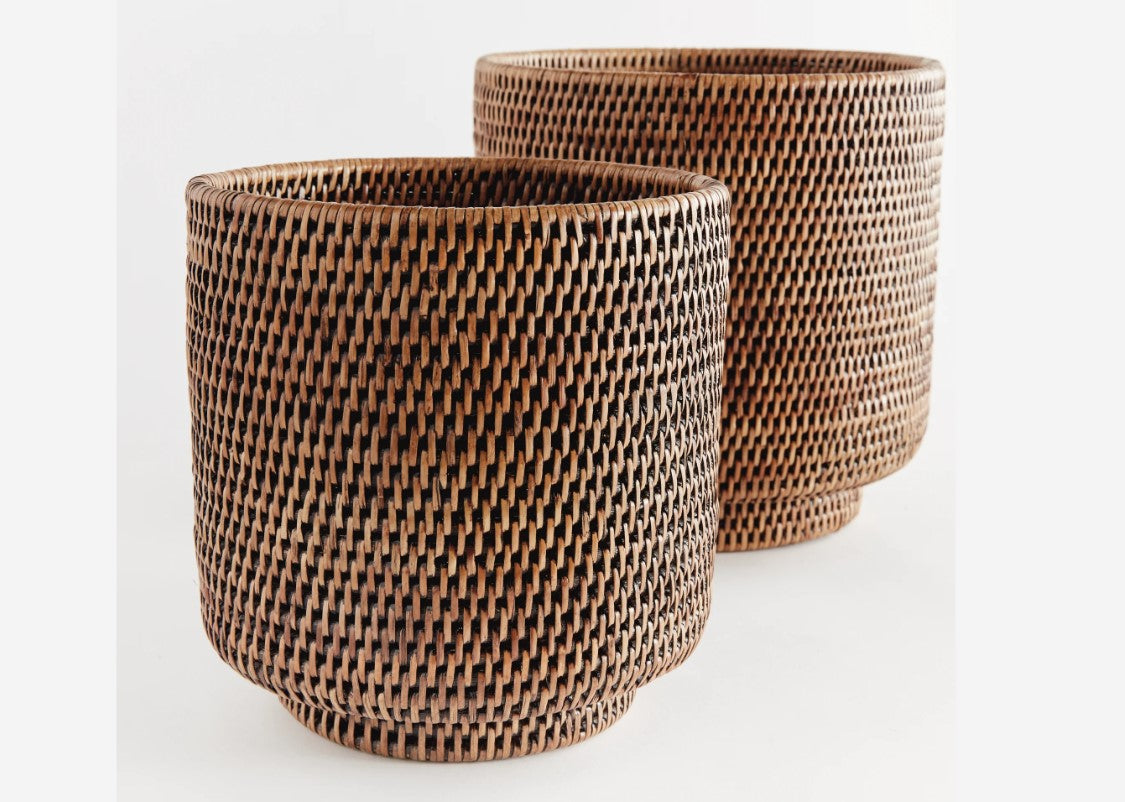 Burma Rattan Cachepots