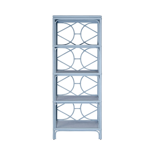 Blue Rattan Etagere