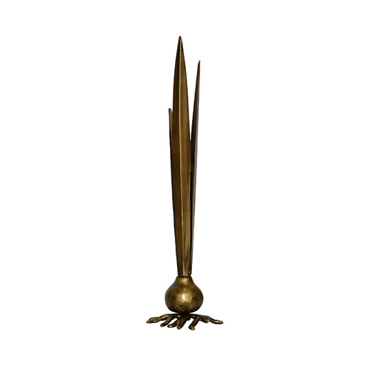Garlic Bud Vase in Antique Brass