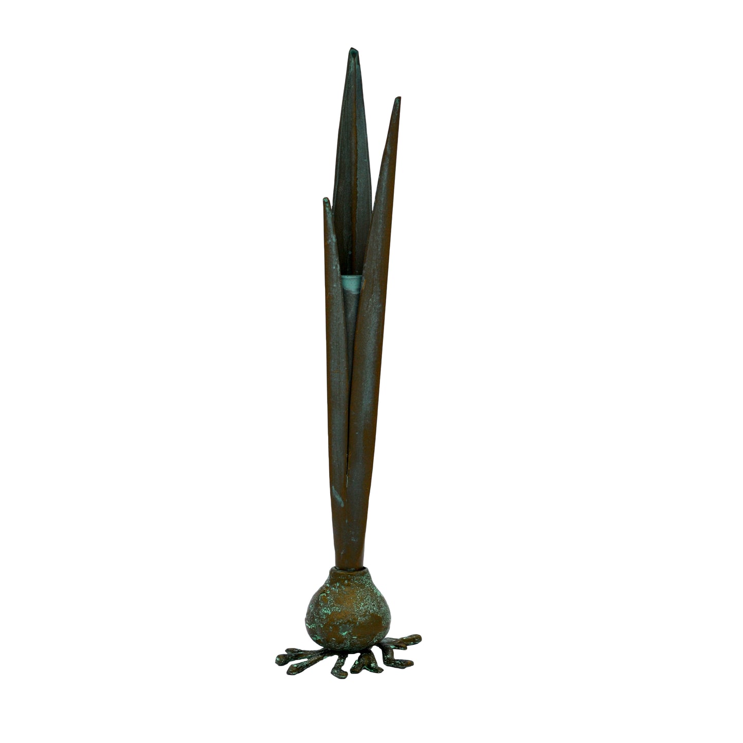 Garlic Bud vase in Verdigris