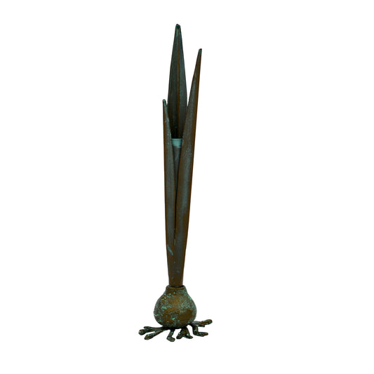 Garlic Bud vase in Verdigris
