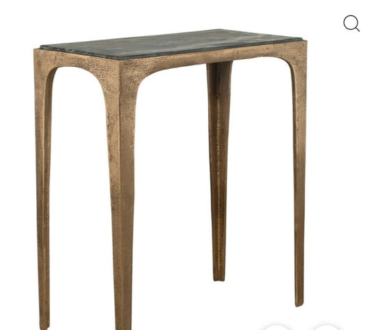 Black Marble and Brass Table