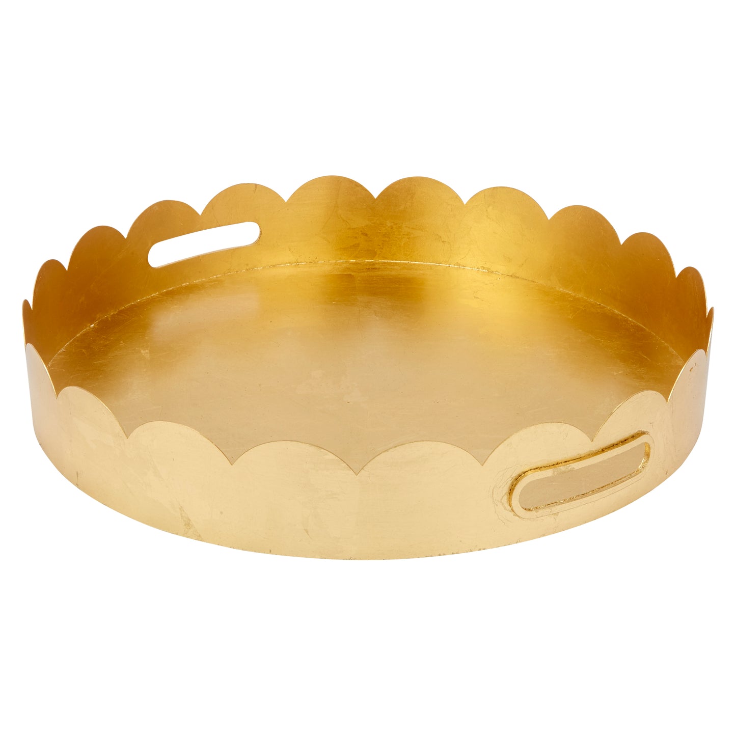 Gold Scalloped Metal Tray
