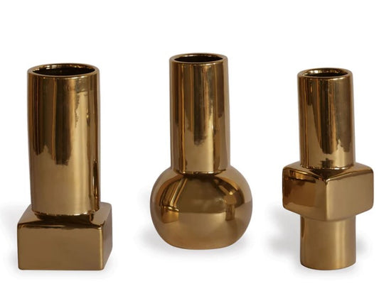 Gold Vases (Set of 3)